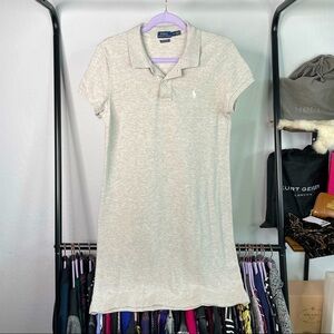 POLO Ralph Lauren The Mesh Mini Light Gray Polo Dress